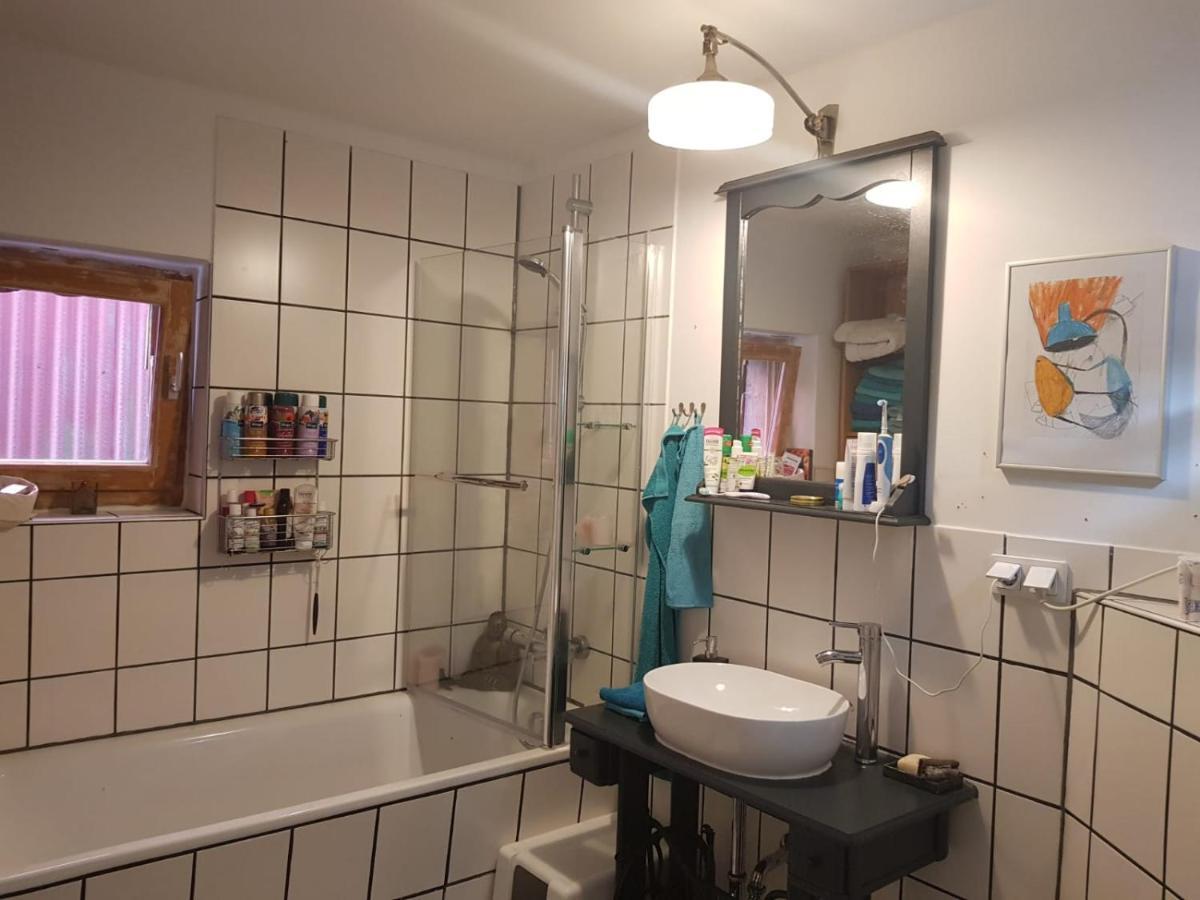 Aeltestes Haus In Quentel - Ferienwohnung 2 Mit Dachterrasse Hessisch Lichtenau Bagian luar foto